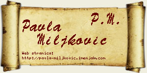 Pavla Miljković vizit kartica